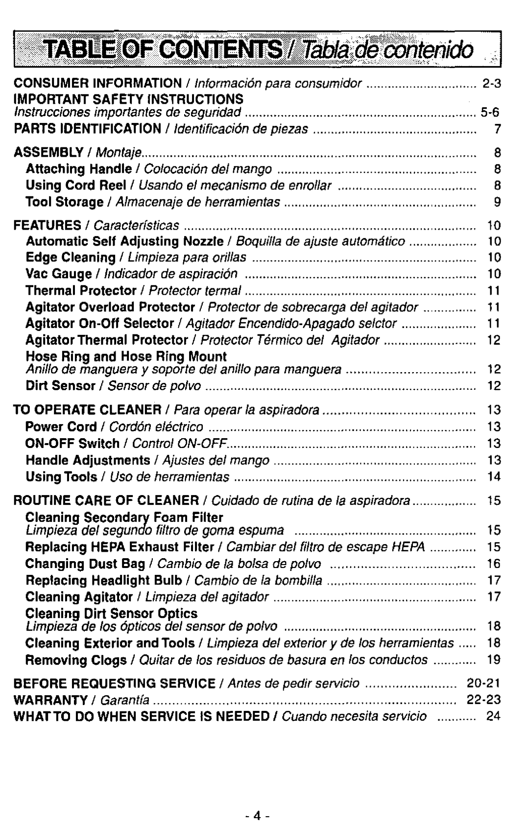 Panasonic MC-V7407D manual 