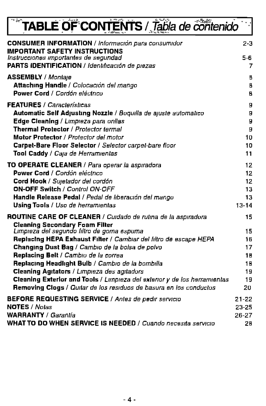 Panasonic MC-V7505 manual 