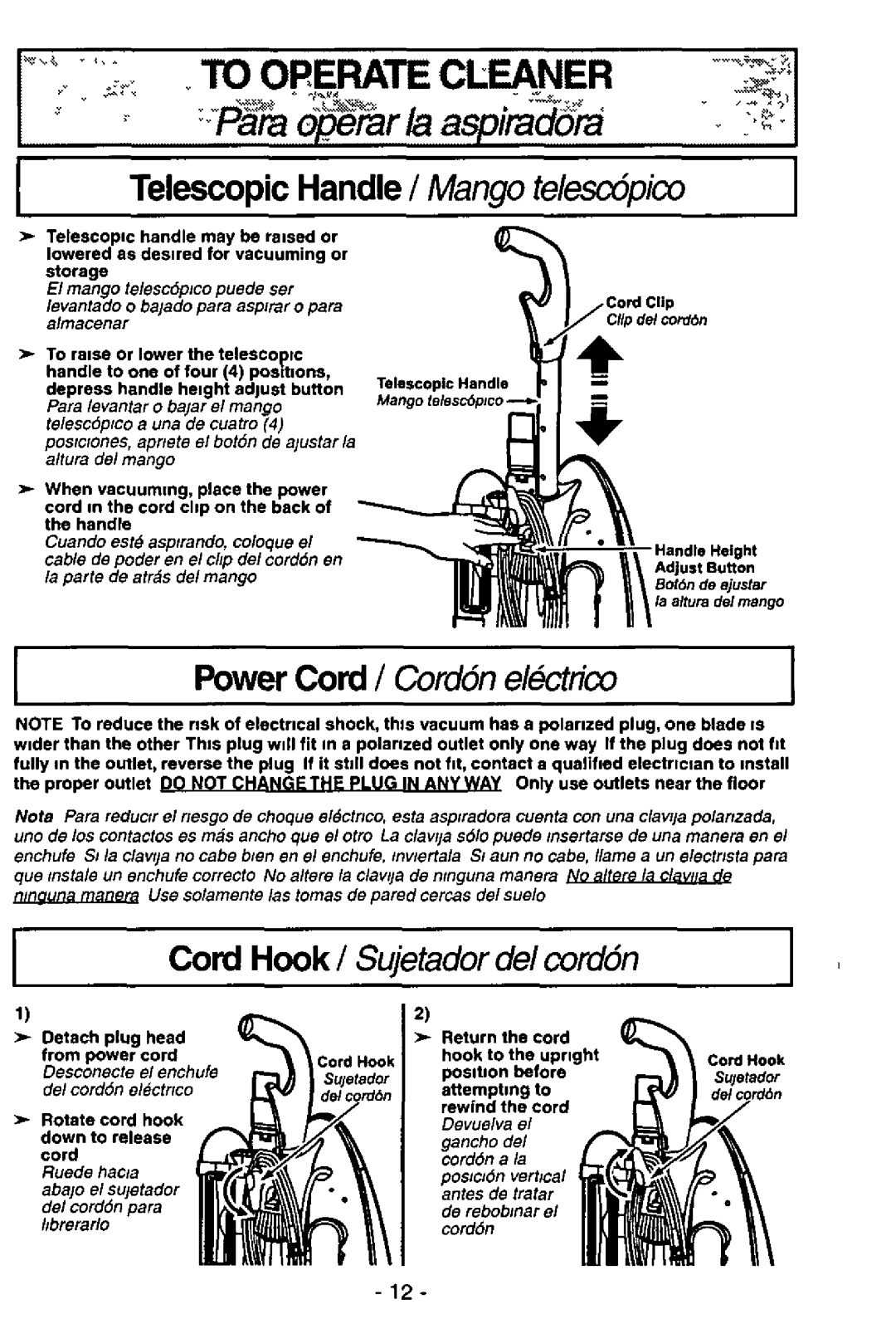 Panasonic MC-V7515 manual 