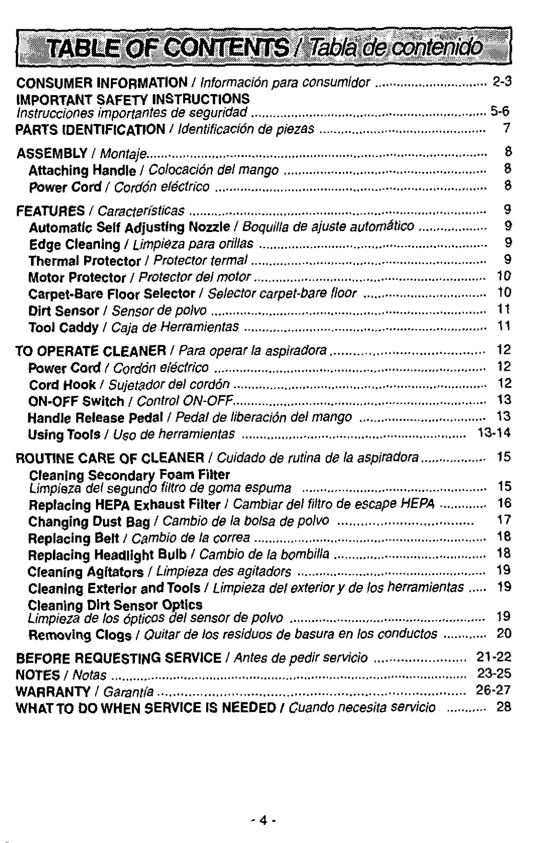 Panasonic MC-V7515 manual 