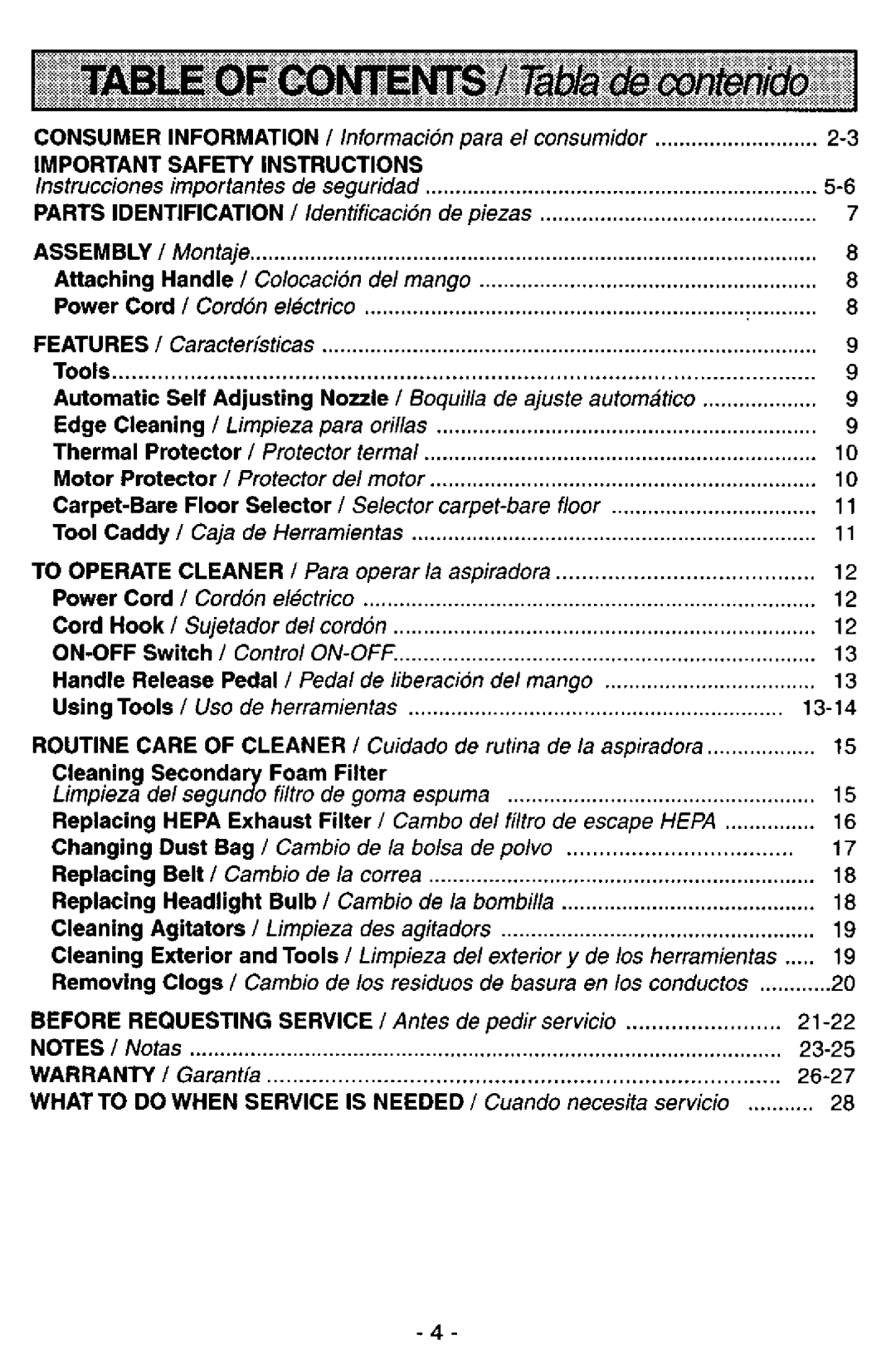 Panasonic MC-V7521 manual 