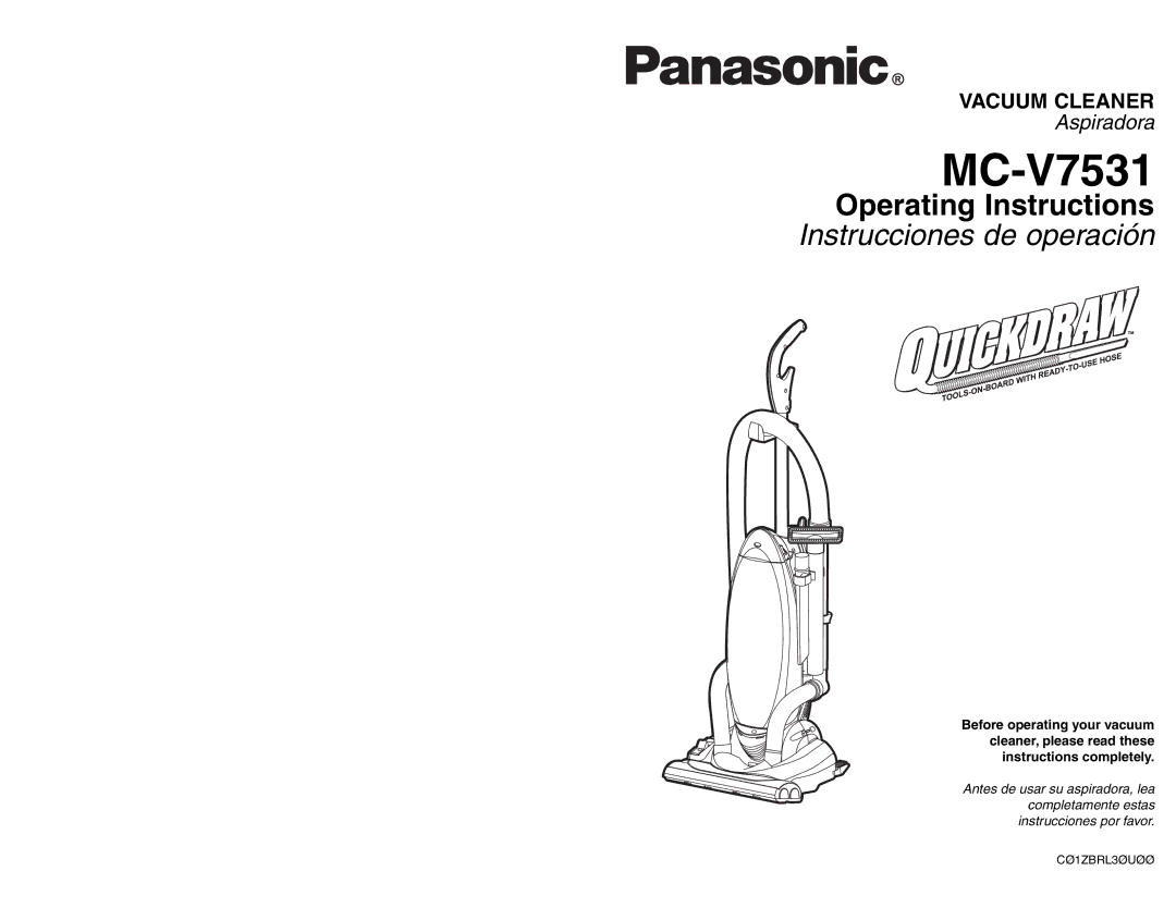 Panasonic MC-V7531 manual 