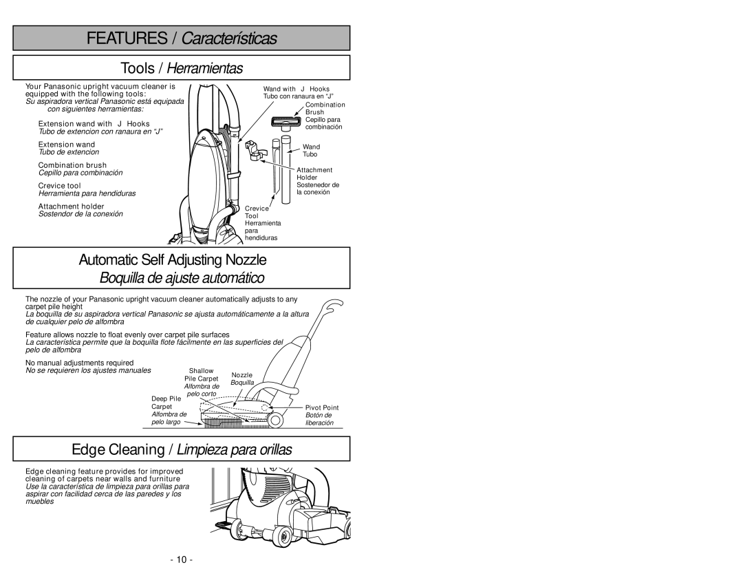 Panasonic MC-V7531 manual Replacing Belt / Cambio de la correa 