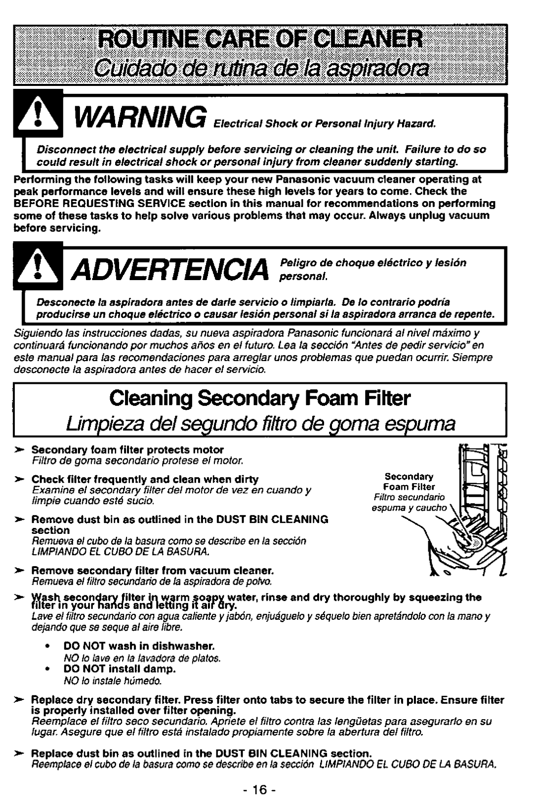 Panasonic MC-V7571 manual 