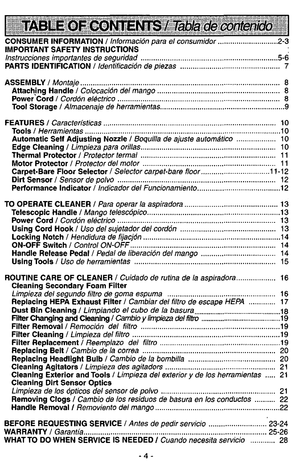 Panasonic MC-V7581 manual 