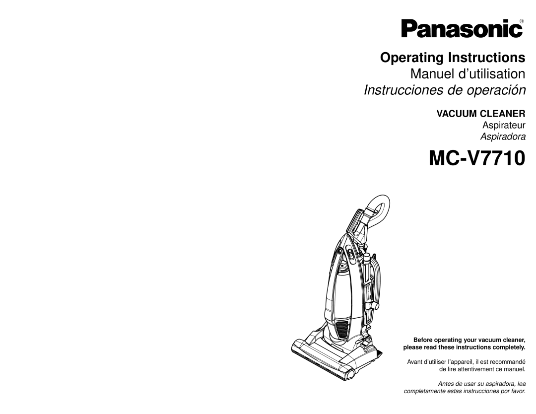 Panasonic MC-V7710 operating instructions 