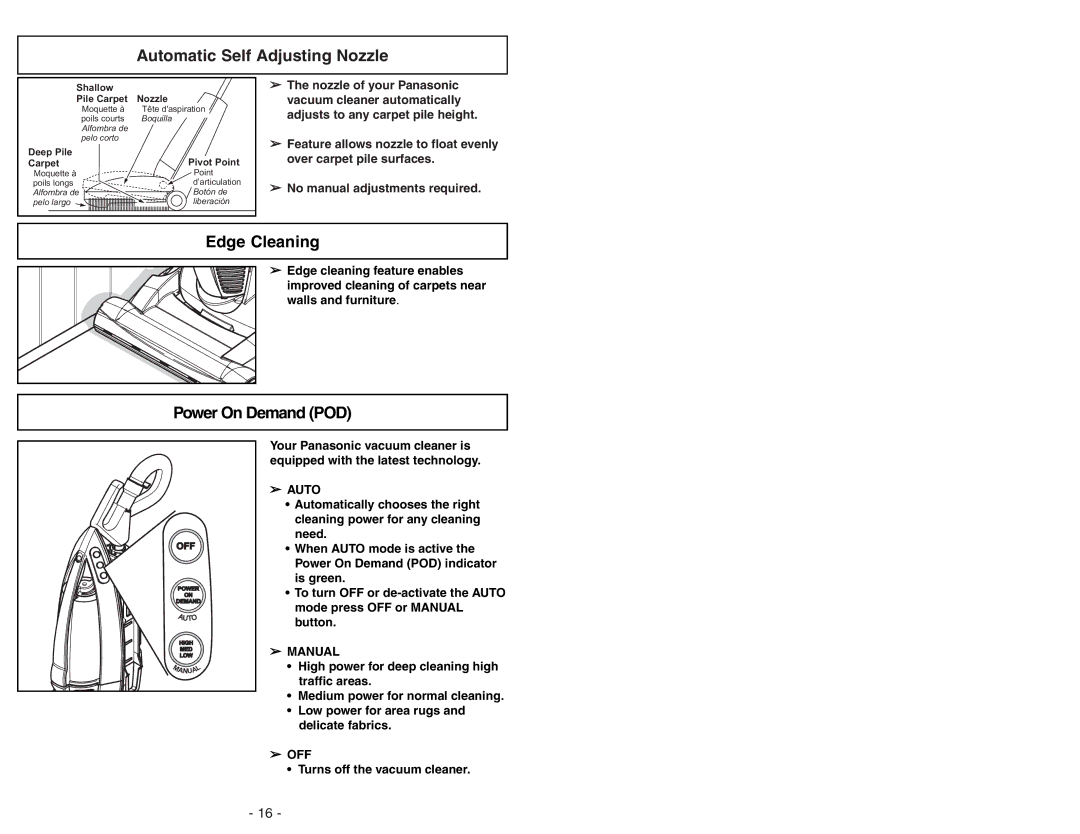 Panasonic MC-V7722 operating instructions Remplacement de la courroie, Cambio de la correa 