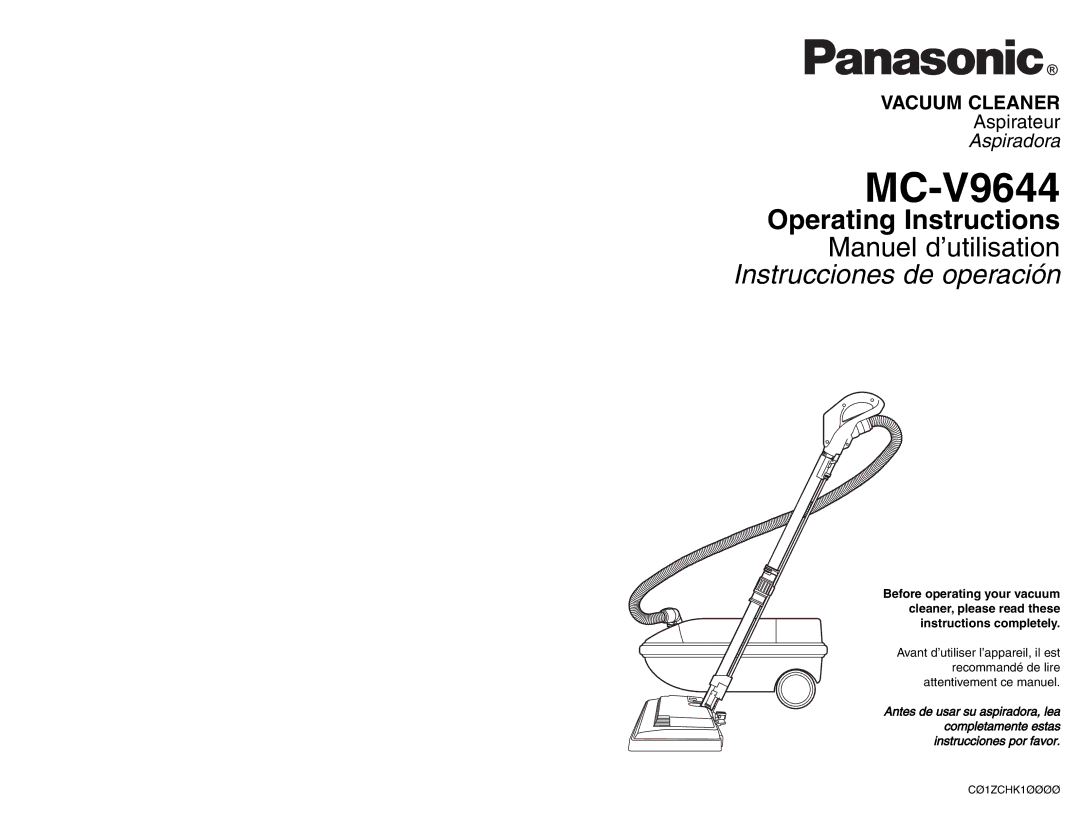 Panasonic MC-V9644 operating instructions 