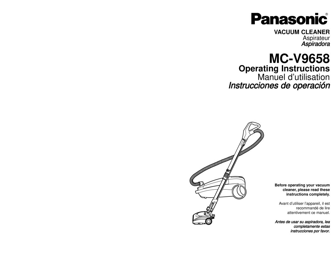 Panasonic MC-V9658 manuel dutilisation 