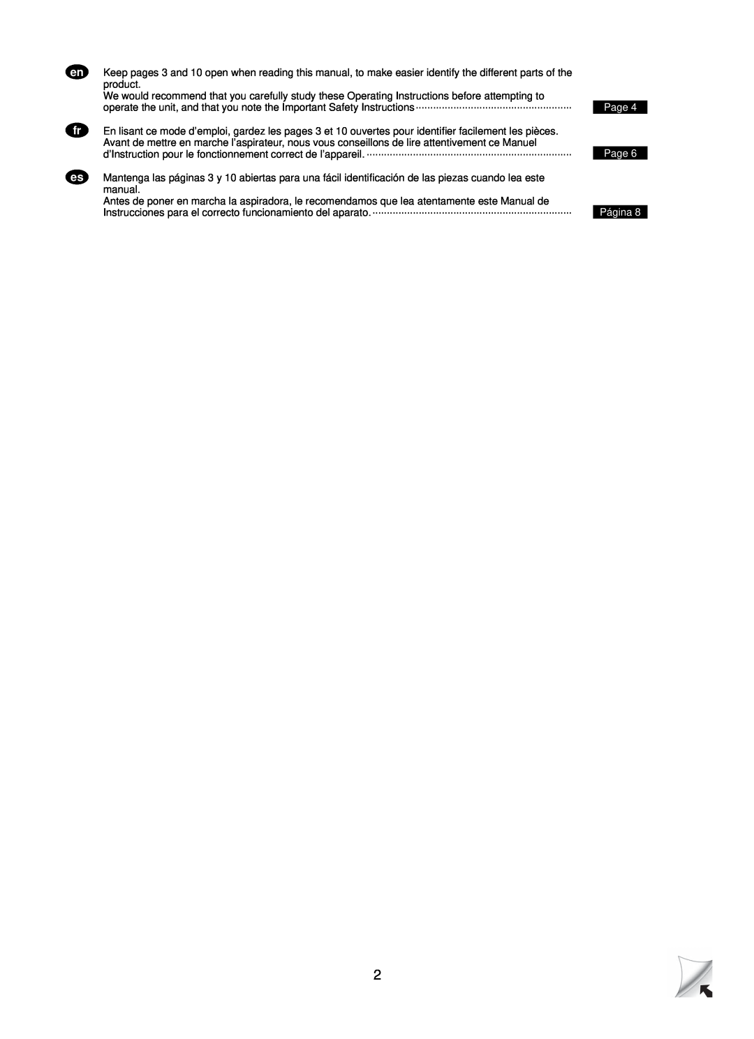 Panasonic Mccg381 operating instructions Page, Página 