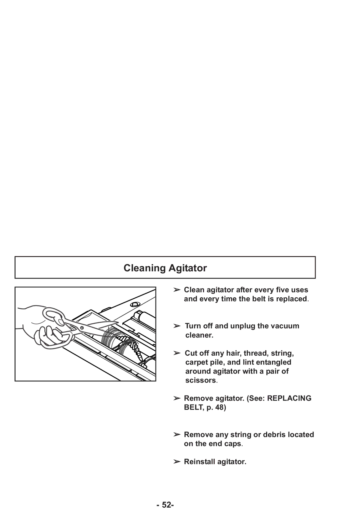 Panasonic MCUL815 operating instructions Cleaning Agitator 