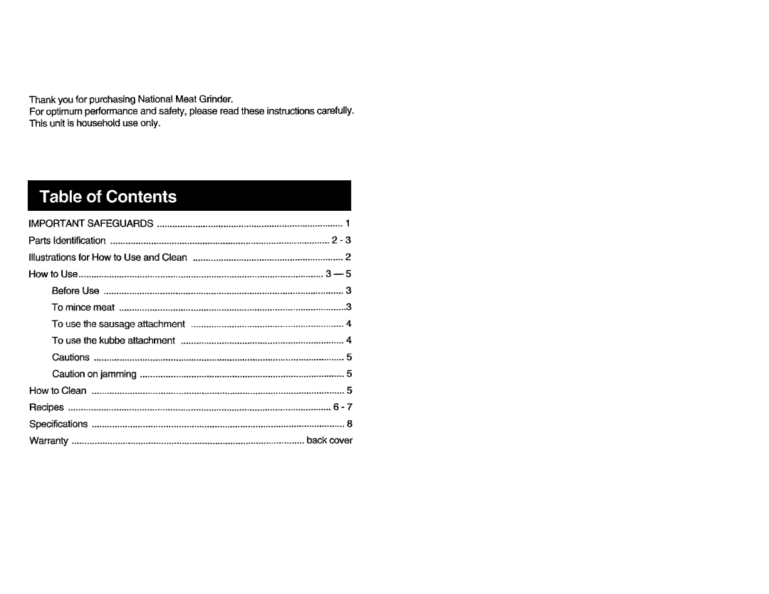 Panasonic MKG20NRW manual 