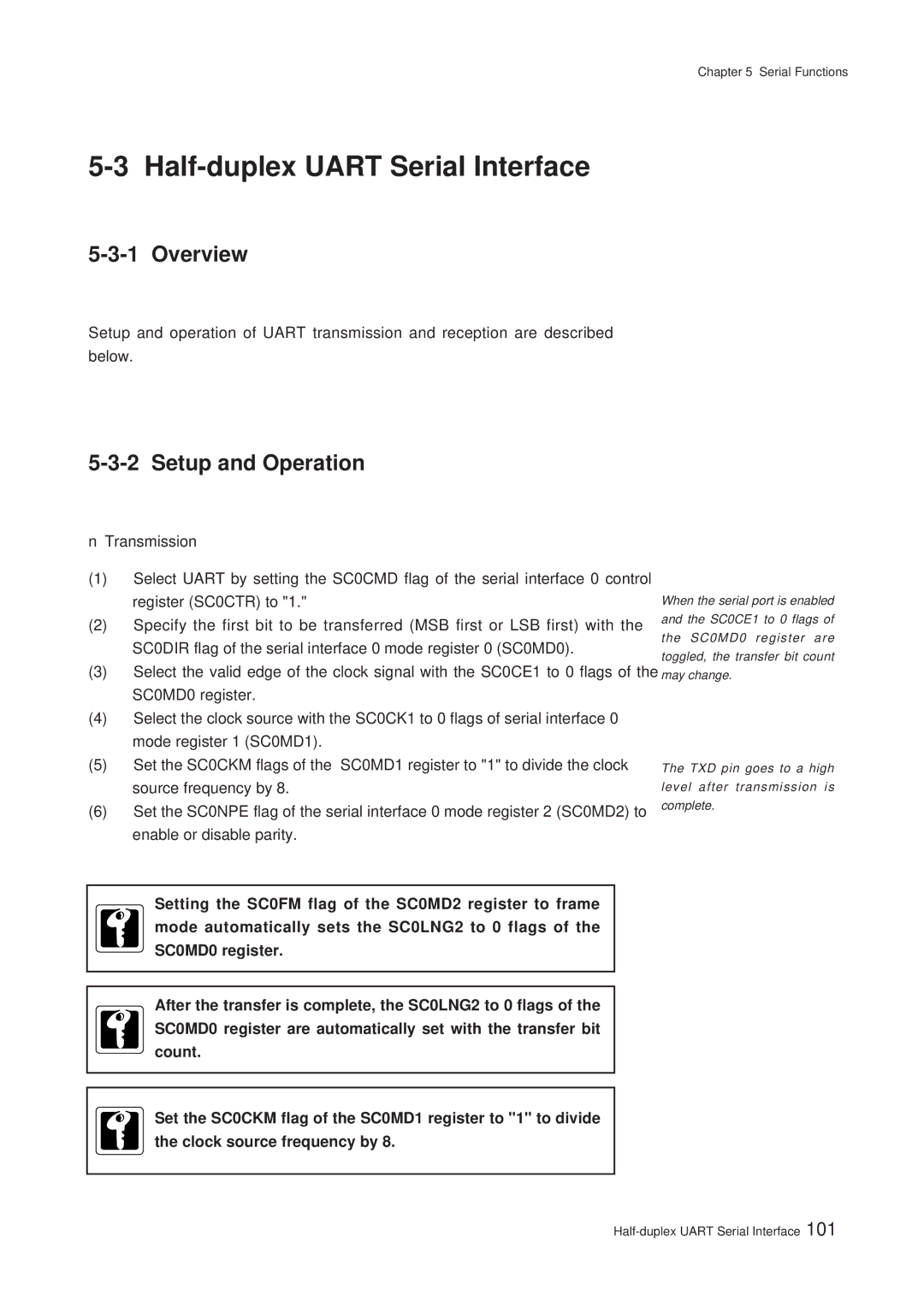 Panasonic MN101C00 user manual Half-duplex Uart Serial Interface, Overview 