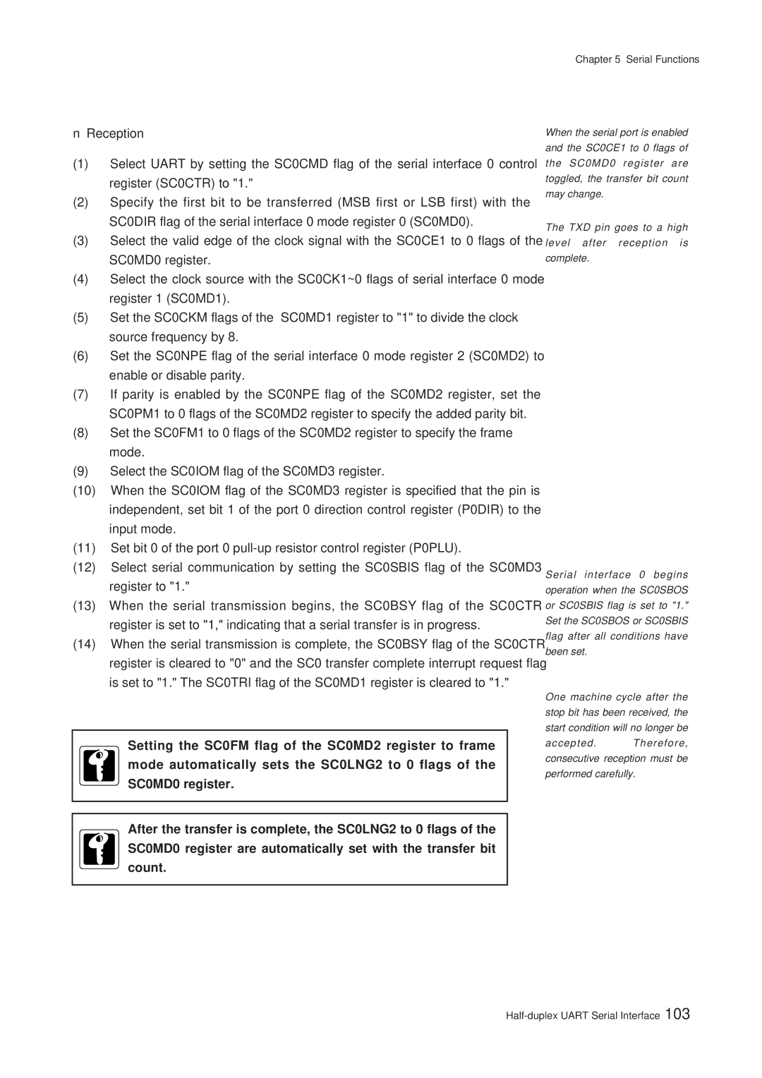 Panasonic MN101C00 user manual Reception 