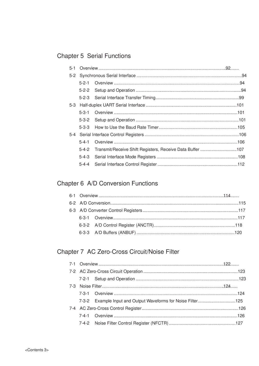 Panasonic MN101C00 user manual Serial Functions 