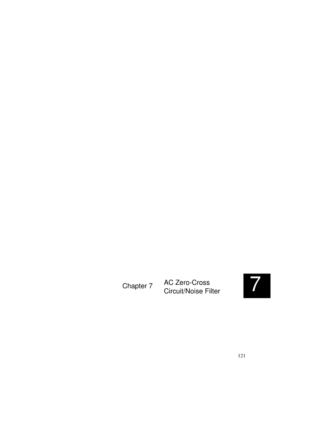 Panasonic MN101C00 user manual Chapter AC Zero-Cross Circuit/Noise Filter 