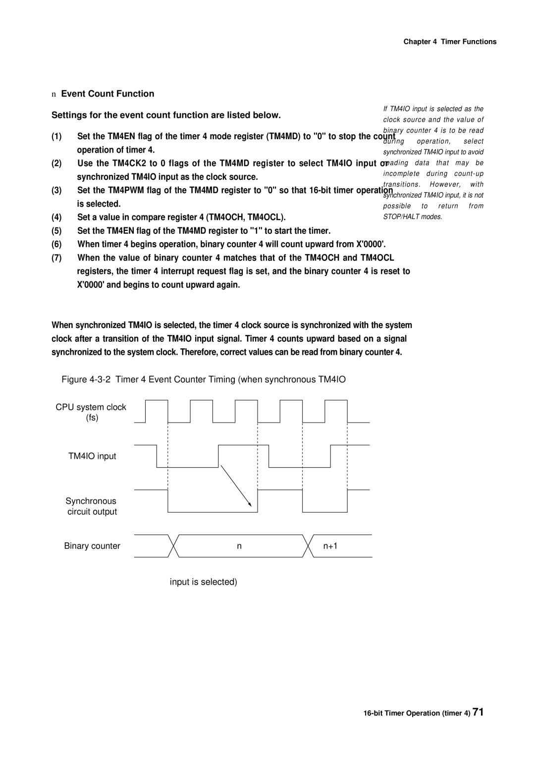 Panasonic MN101C00 user manual Timer Functions 