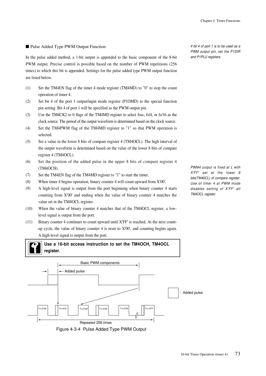 Panasonic MN101C00 user manual Pulse Added Type PWM Output 