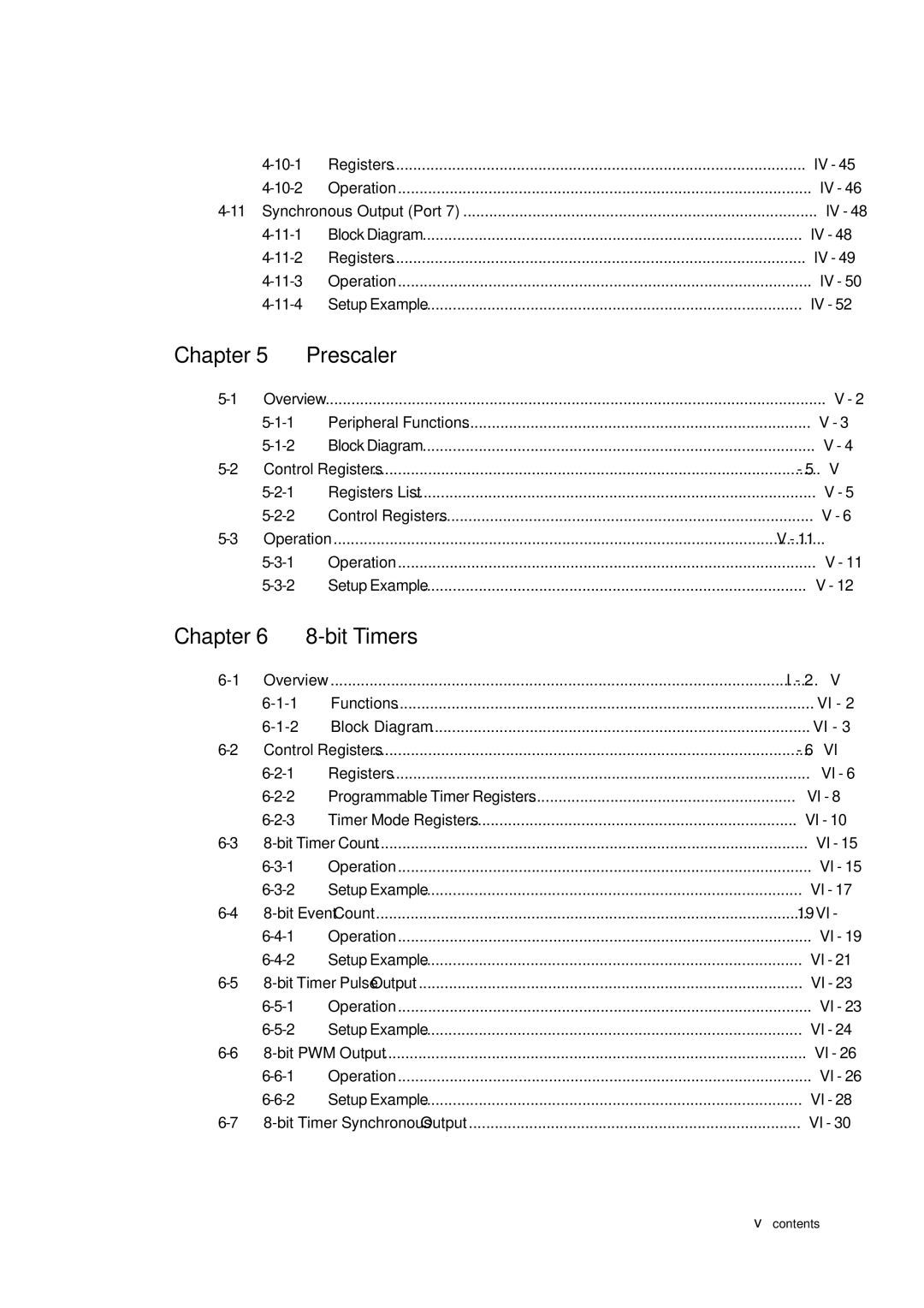 Panasonic F77G, MN101C77C user manual Chapter Prescaler 