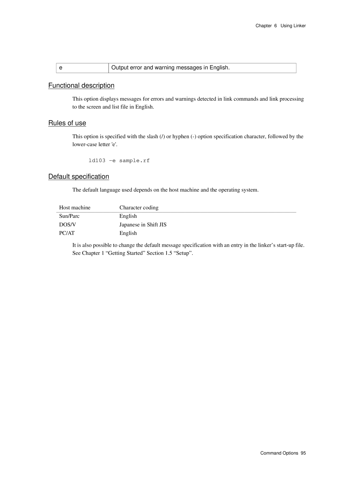 Panasonic MN1030 user manual Output error and warning messages in English, Ld103 -e sample.rf 