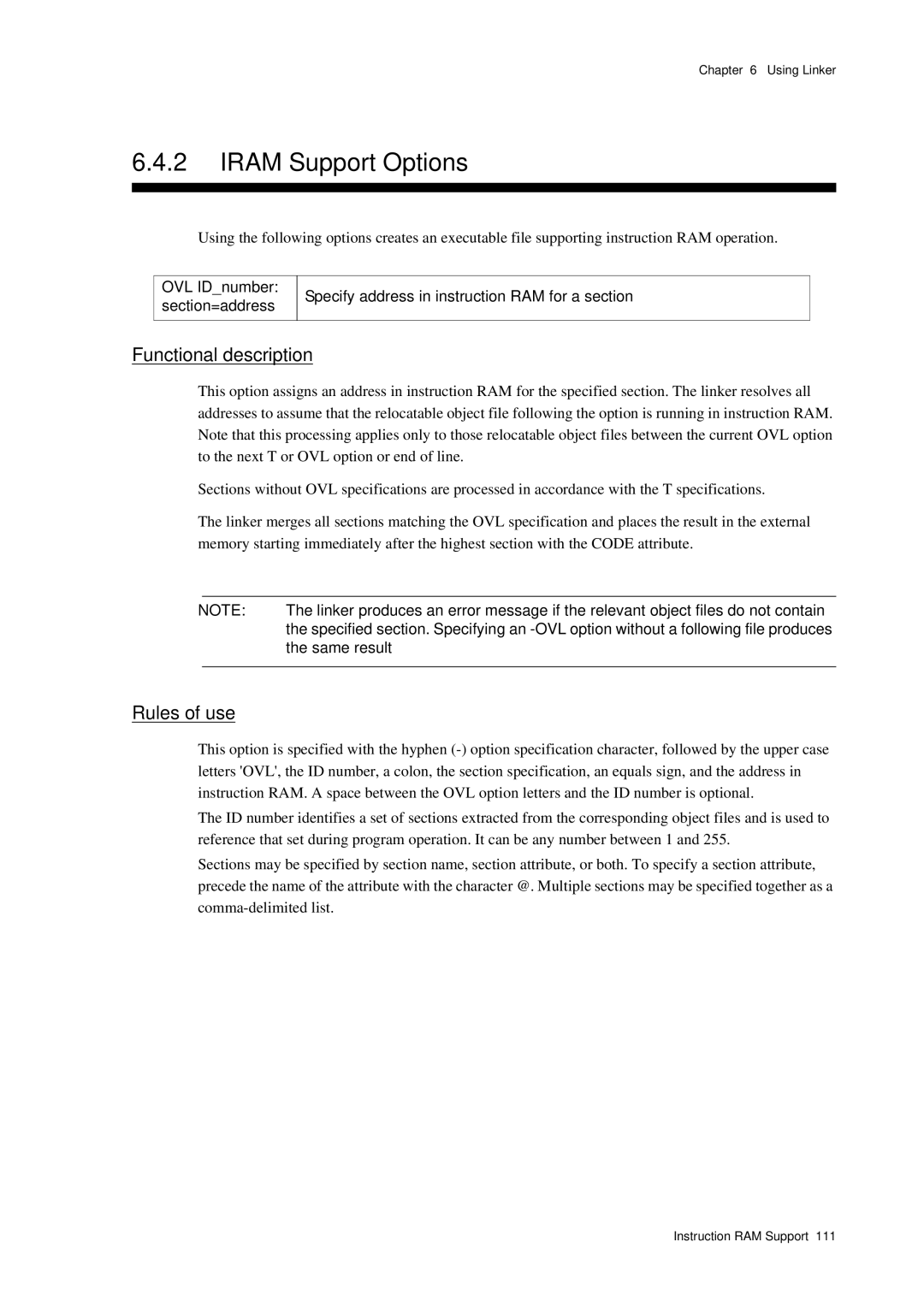 Panasonic MN1030 user manual Iram Support Options, Same result 