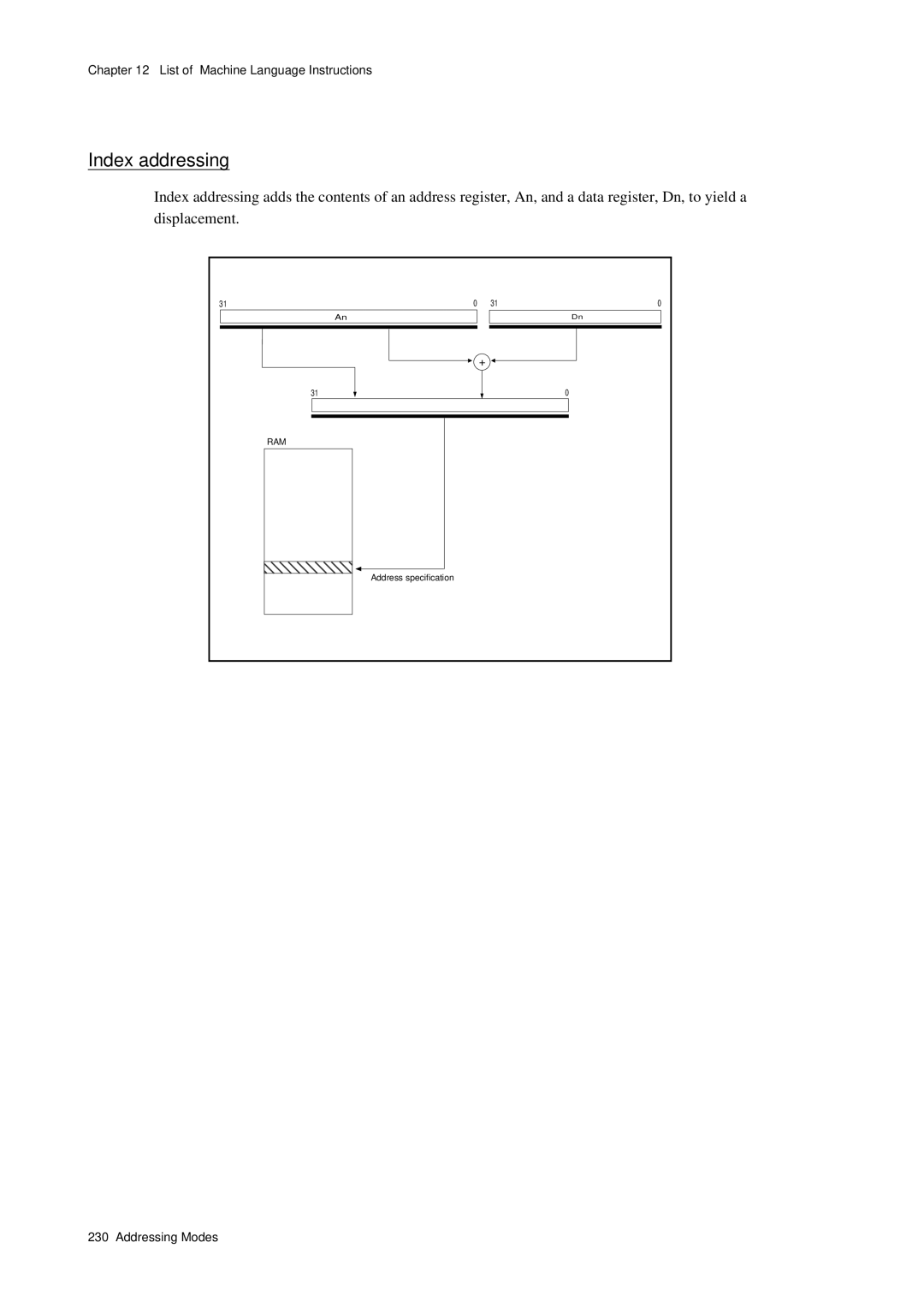 Panasonic MN1030 user manual Index addressing 