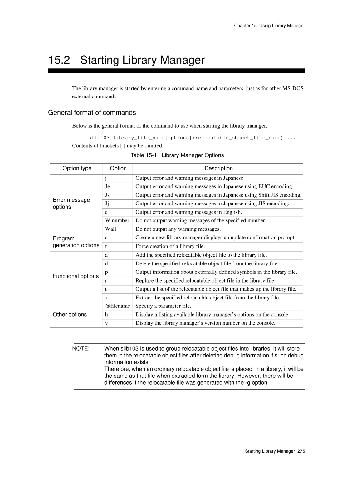 Panasonic MN1030 user manual Starting Library Manager 