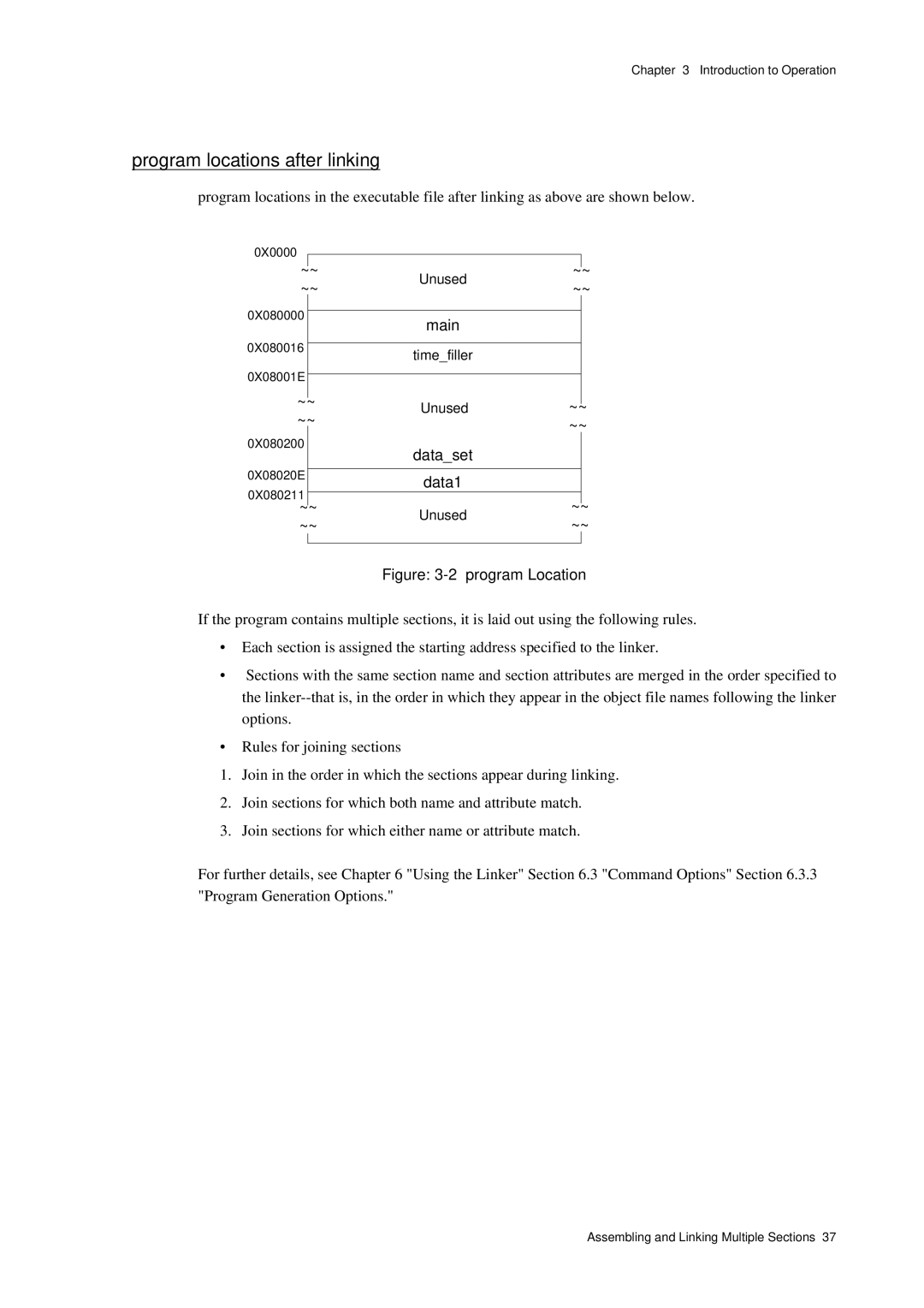 Panasonic MN1030 user manual Program locations after linking, Program Location 