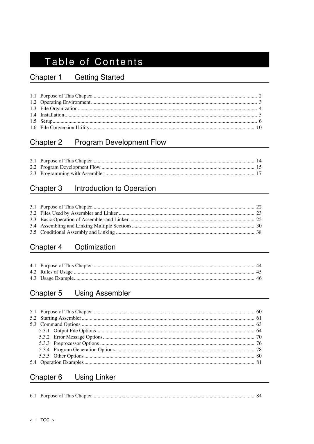 Panasonic MN1030 user manual Purpose of This Chapter Rules of Usage Usage Example 