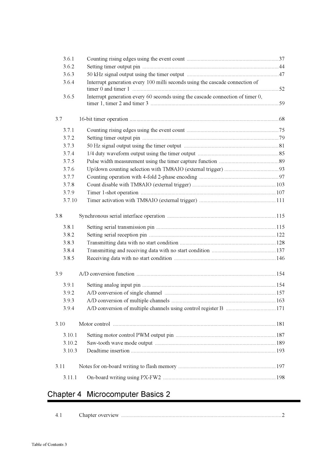 Panasonic MN103S manual Chapter overview 