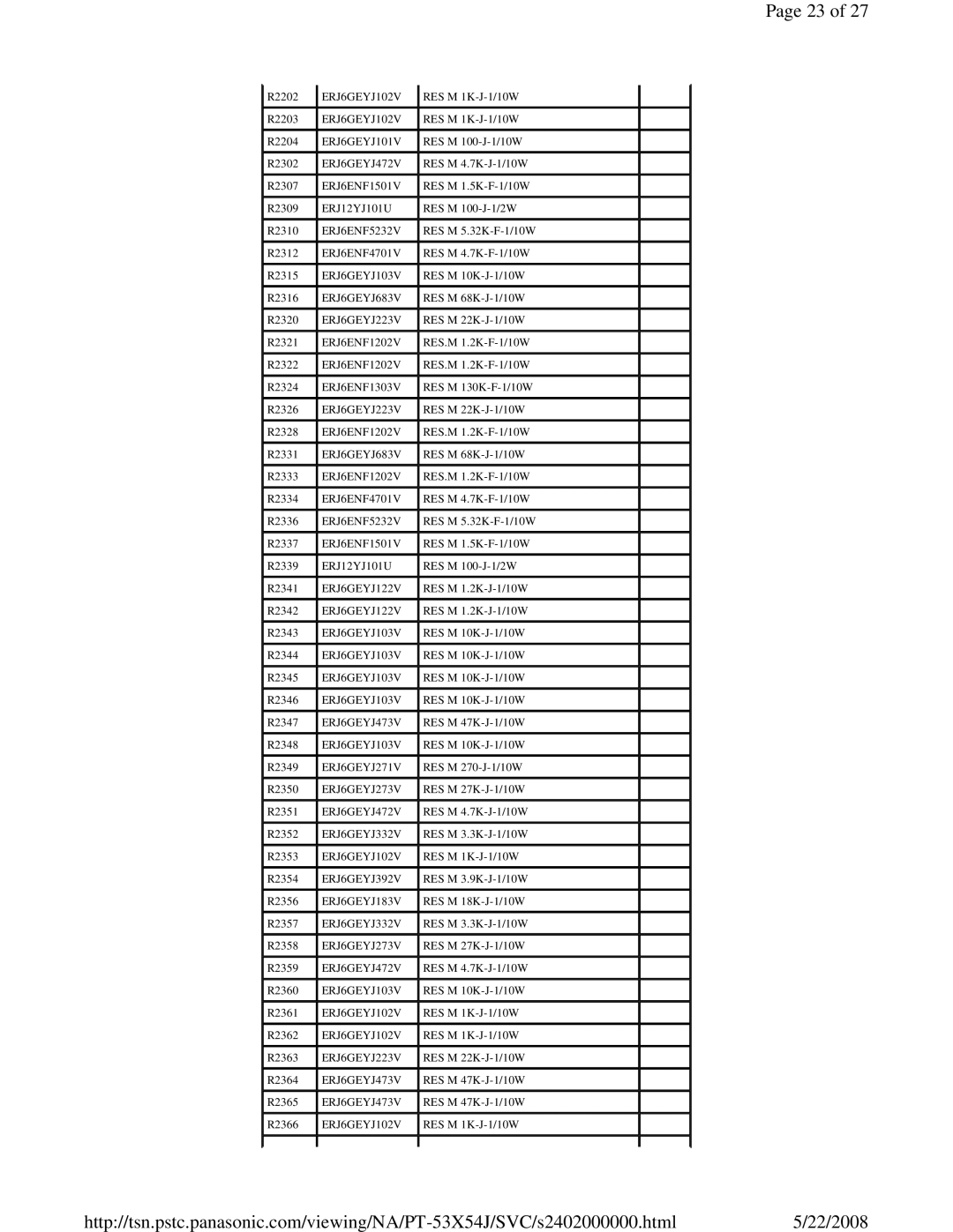 Panasonic MTNC040520C1 service manual ERJ6ENF1501V 