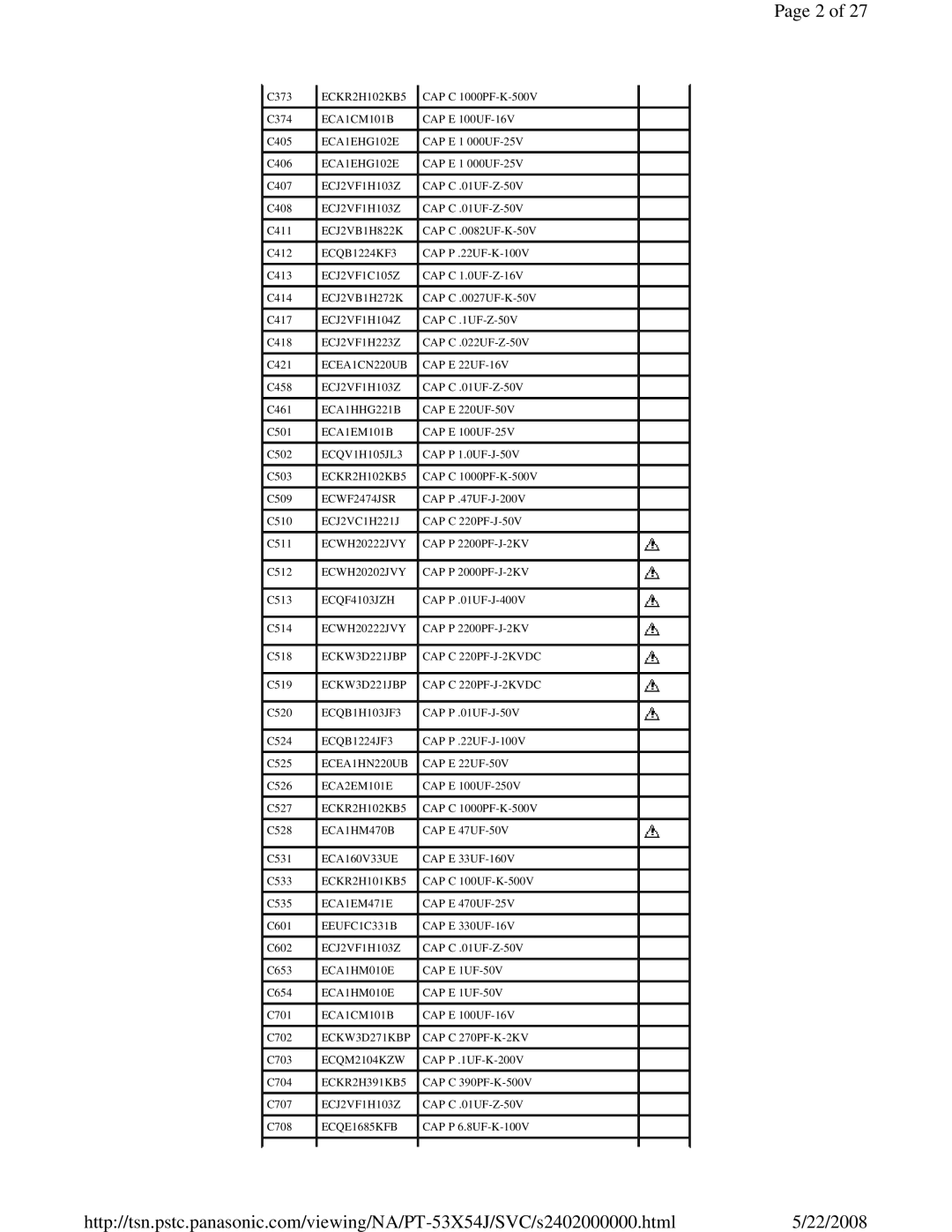 Panasonic MTNC040520C1 service manual ECA1CM101B 