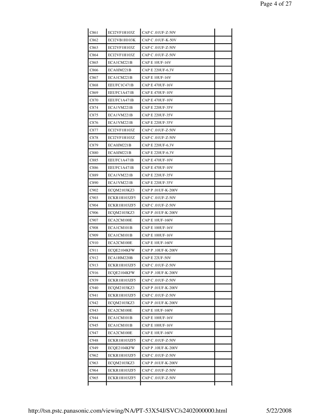 Panasonic MTNC040520C1 service manual ECA1CM221B 