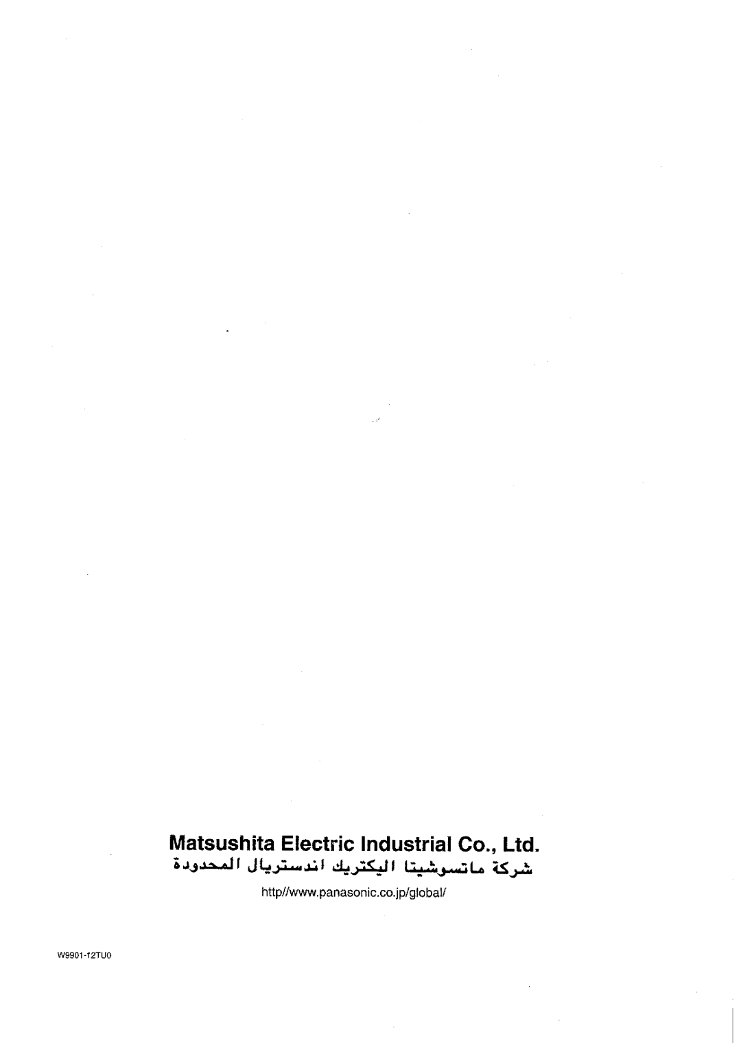 Panasonic NA-F120T1 manual 