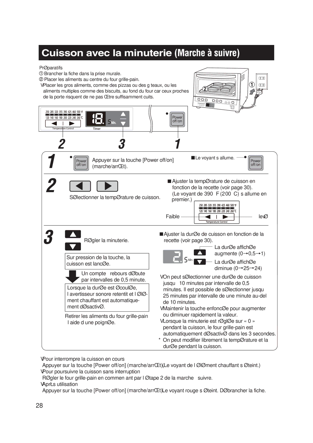 Panasonic NBG110P, NB-G110P manual Power Appuyer sur la touche Power off/on 