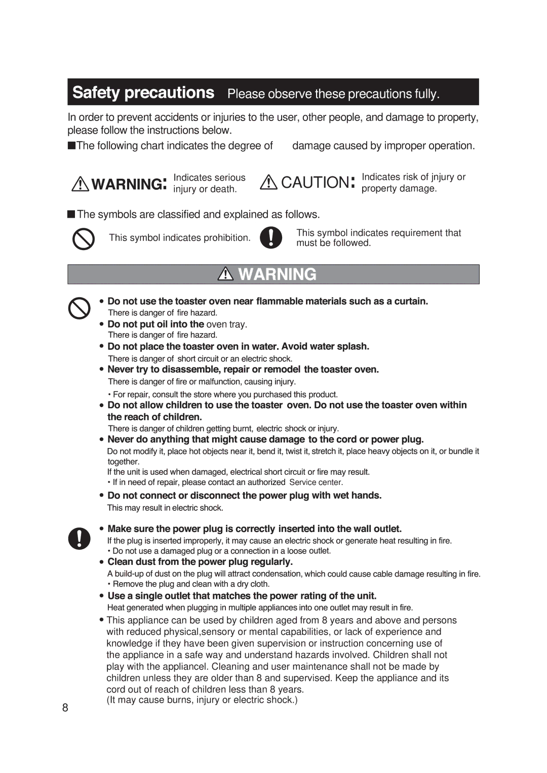 Panasonic NBG110P, NB-G110P manual Please observe these precautions fully 