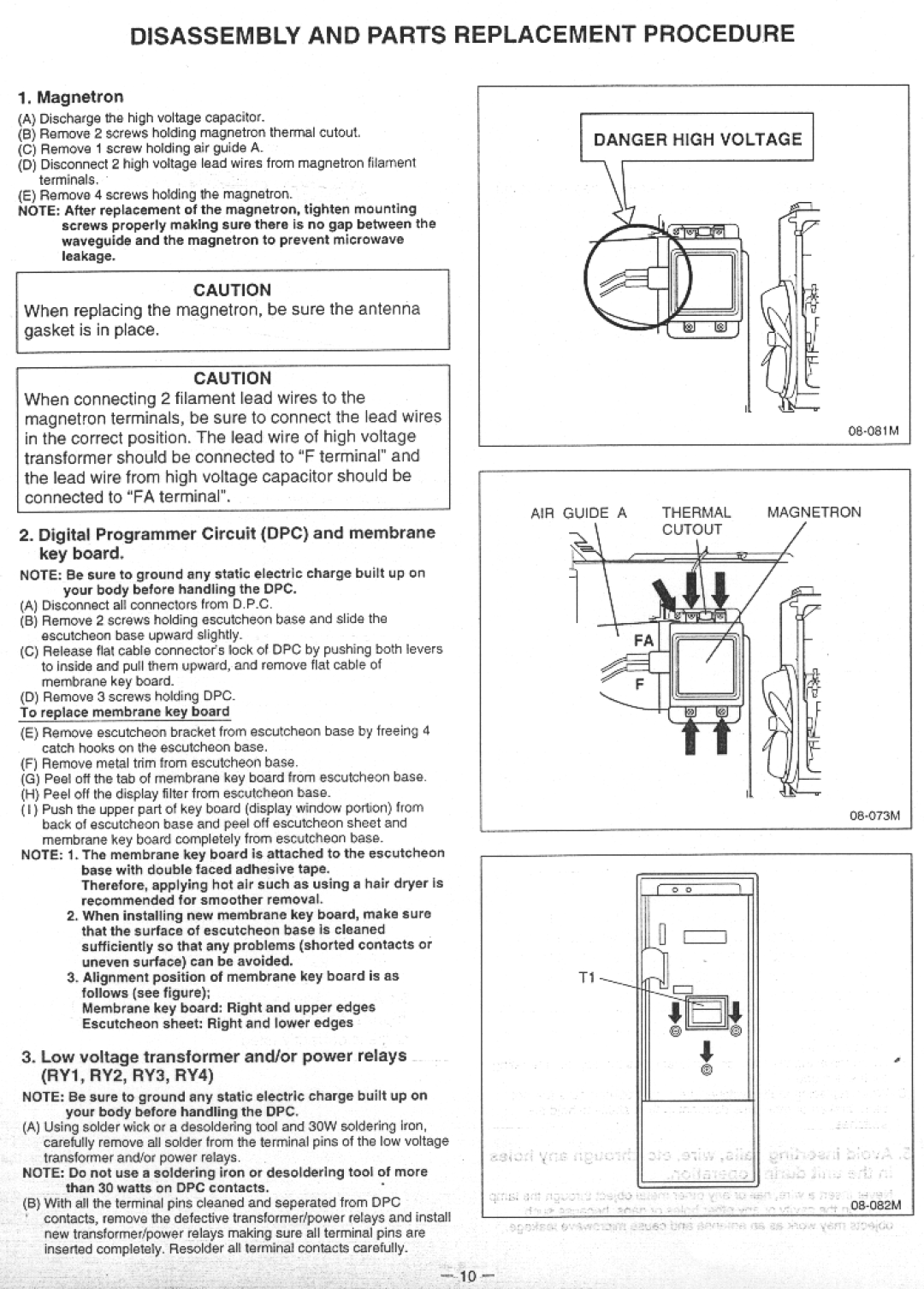 Panasonic NE-1037 manual 