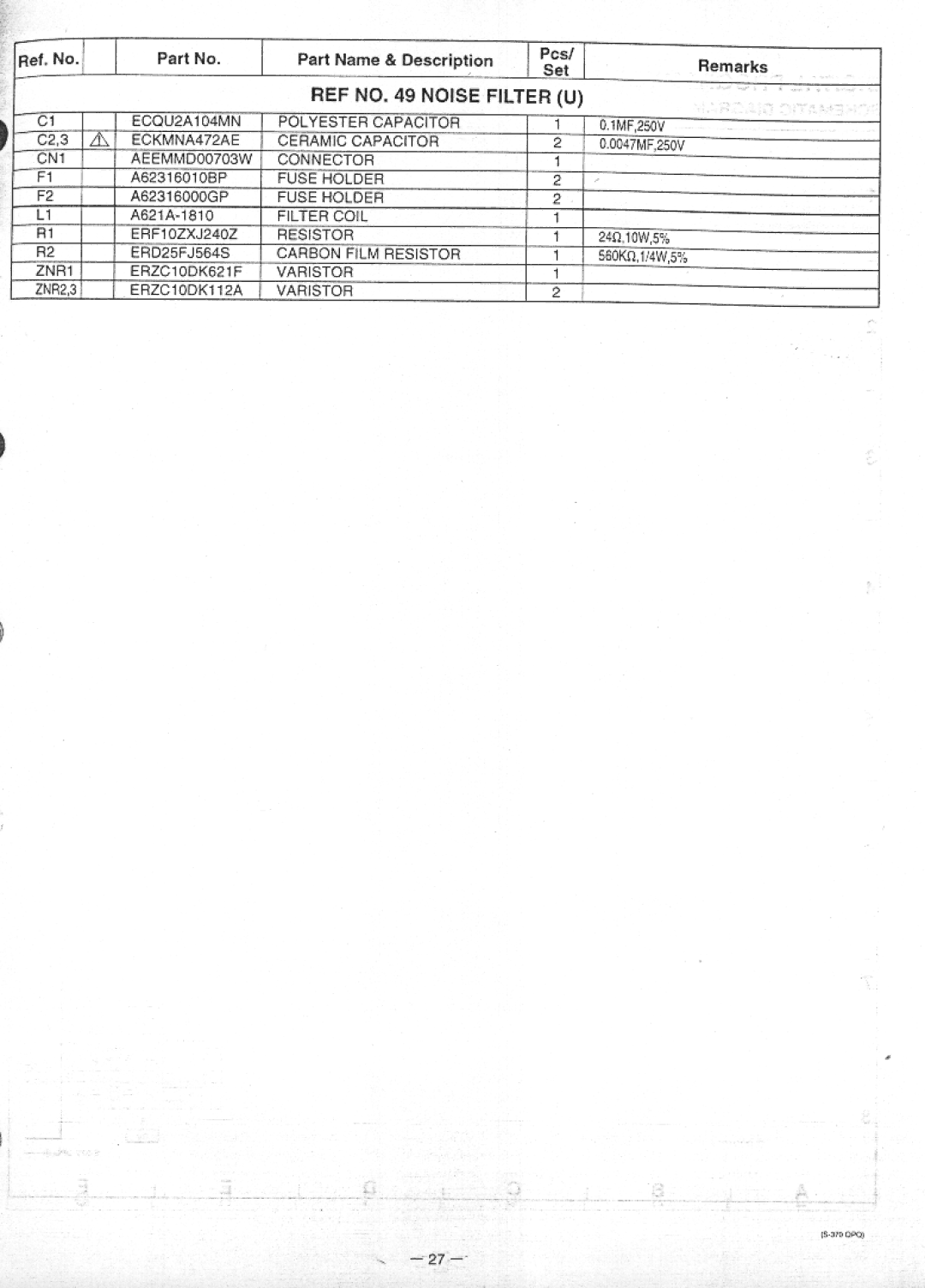 Panasonic NE-1037 manual 