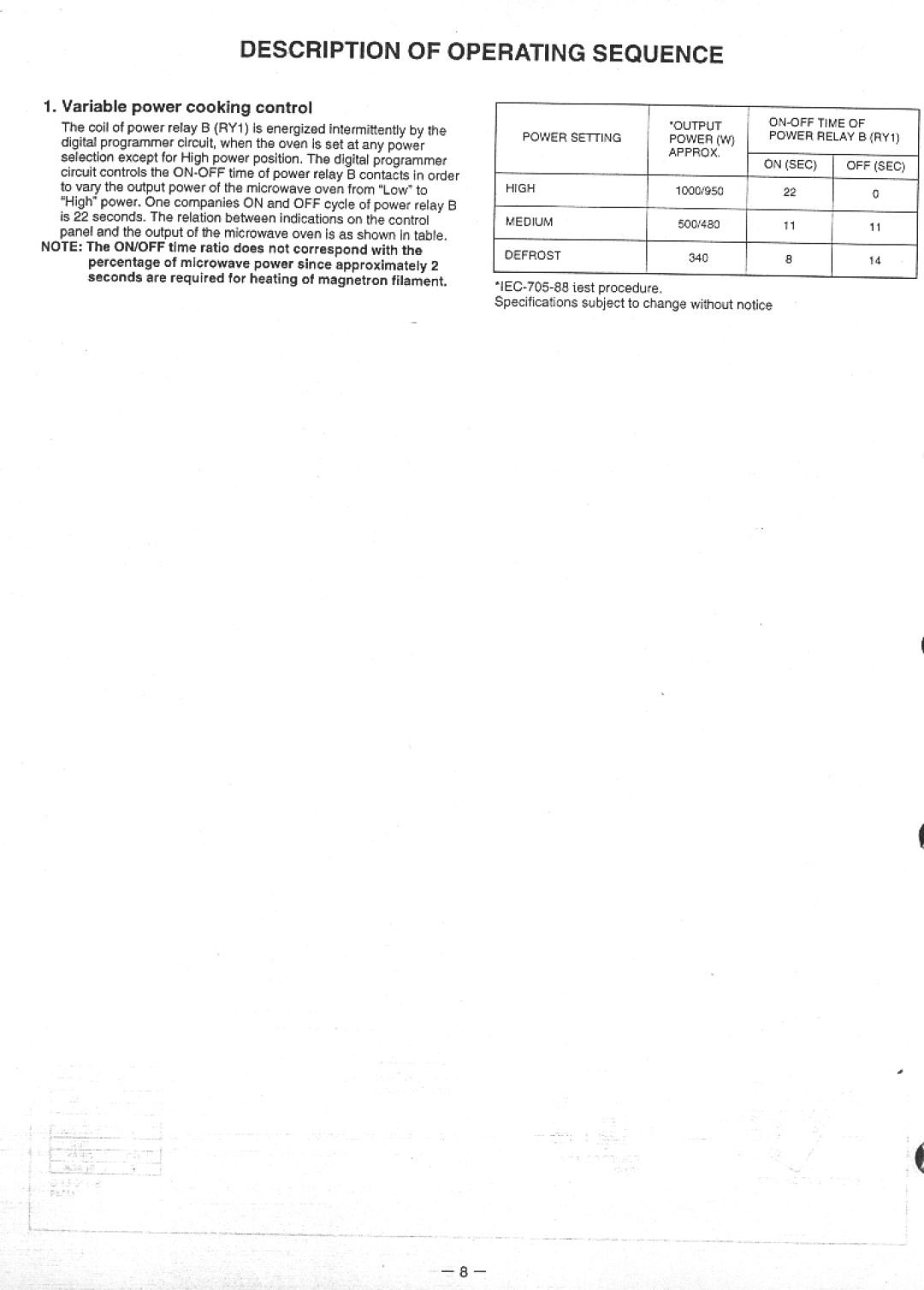 Panasonic NE-1037 manual 