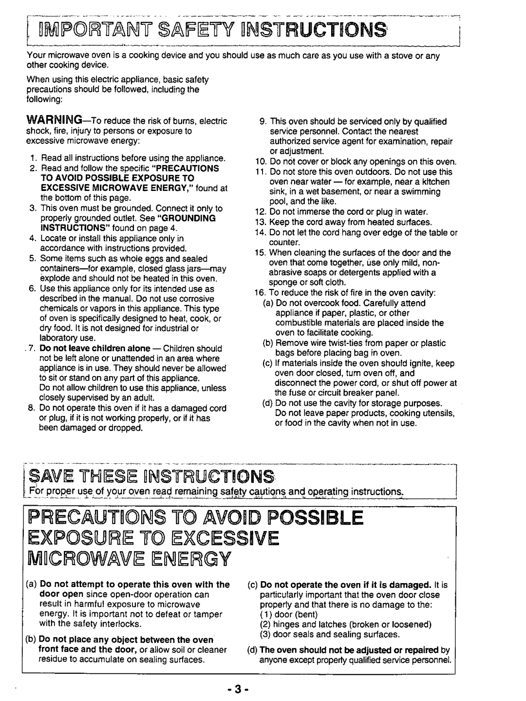 Panasonic NE-1056 manual 