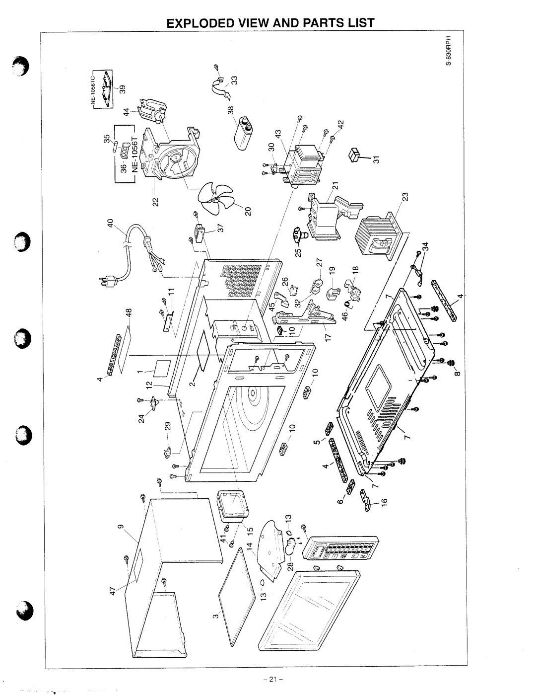 Panasonic NE-1056TC manual 