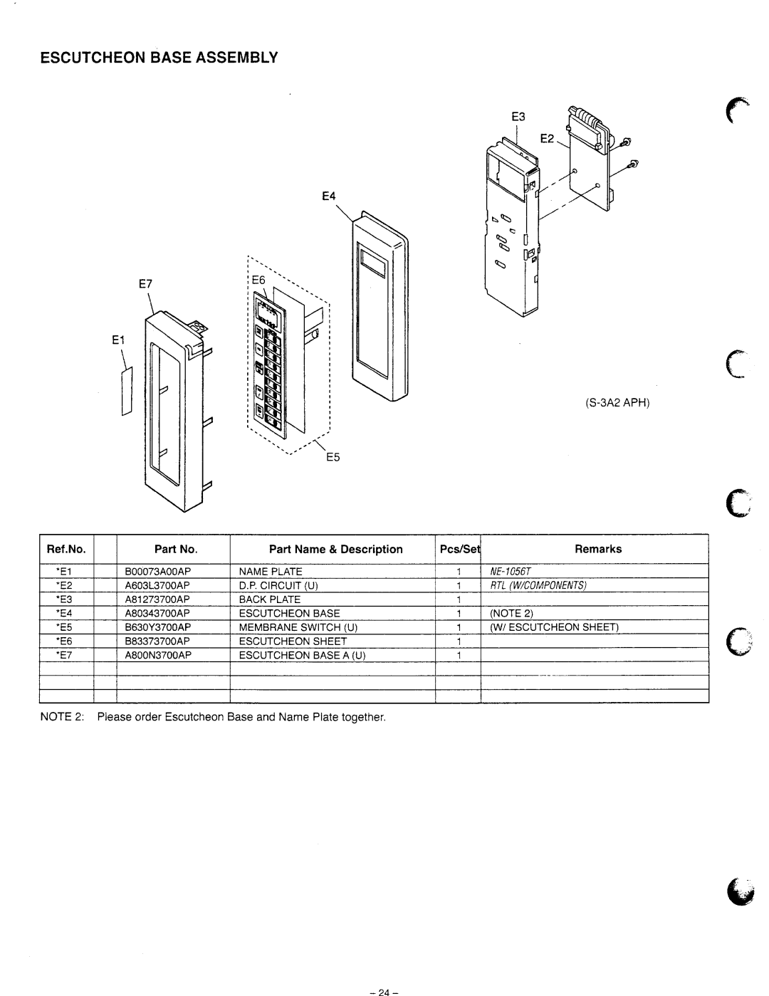 Panasonic NE-1056TC manual 