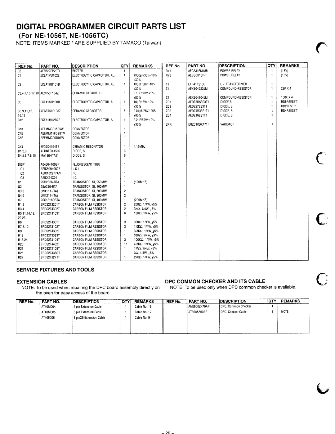 Panasonic NE-1056TC manual 