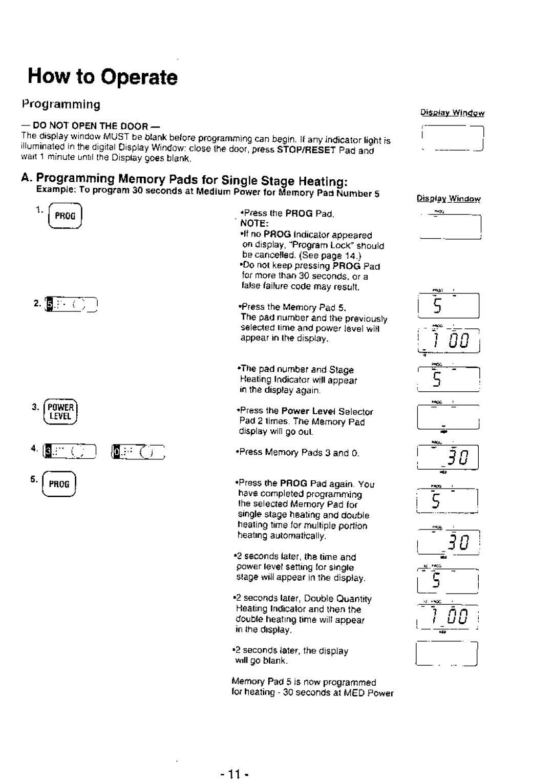 Panasonic NE-1064 manual Lltg1ST1llg Memory Lads for SingteStageHeatins, FtowER, Prograrnming 