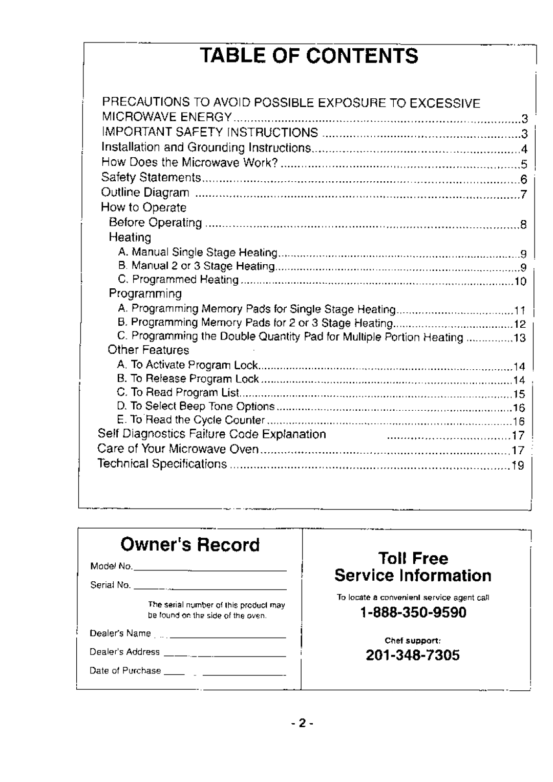 Panasonic NE-1064 manual Ofcontents 