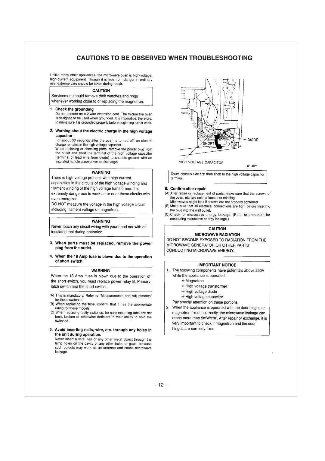 Panasonic NE-1064TC, NE-1054TC, NE-1024TC manual 