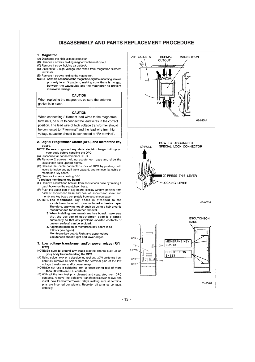 Panasonic NE-1054TC, NE-1064TC, NE-1024TC manual 