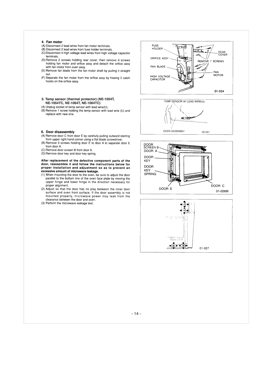 Panasonic NE-1064TC, NE-1054TC, NE-1024TC manual 