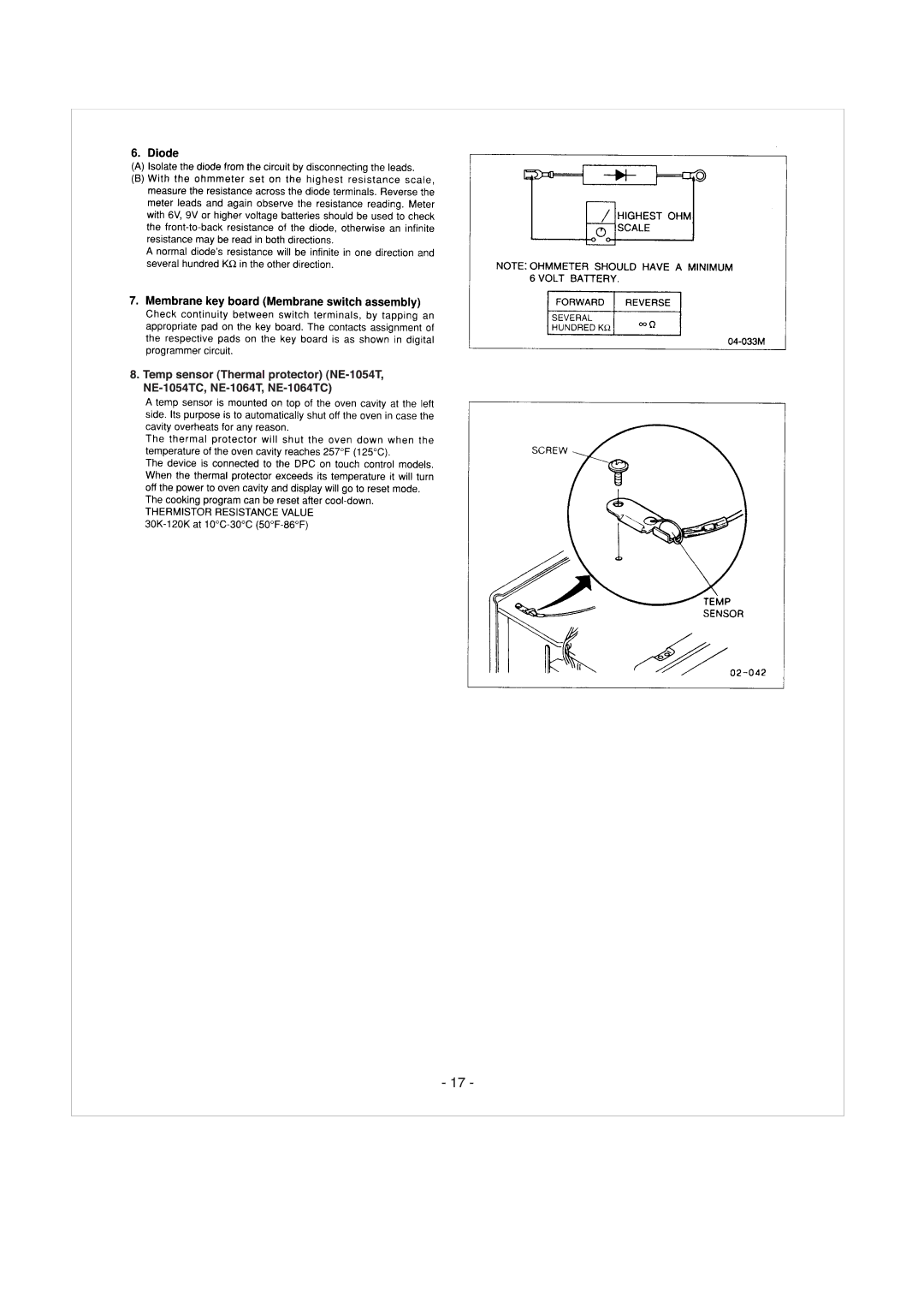 Panasonic NE-1064TC, NE-1054TC, NE-1024TC manual 