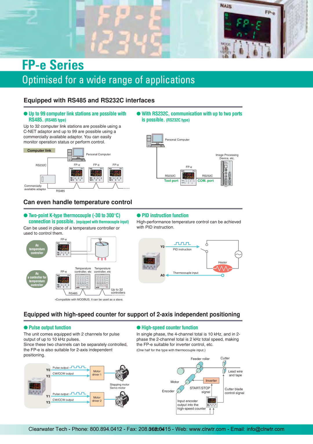 Panasonic Network Adaptor manual Optimised for a wide range of applications, Equipped with RS485 and RS232C interfaces 